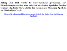 Tablet Screenshot of glueck-stadt-apotheke.de
